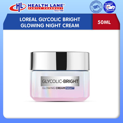 LOREAL GLYCOLIC BRIGHT GLOWING KRIM MALAM (50ML)